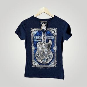 𝅺HARD Rock Couture Gold Framed Guitar Tee, New With Tags